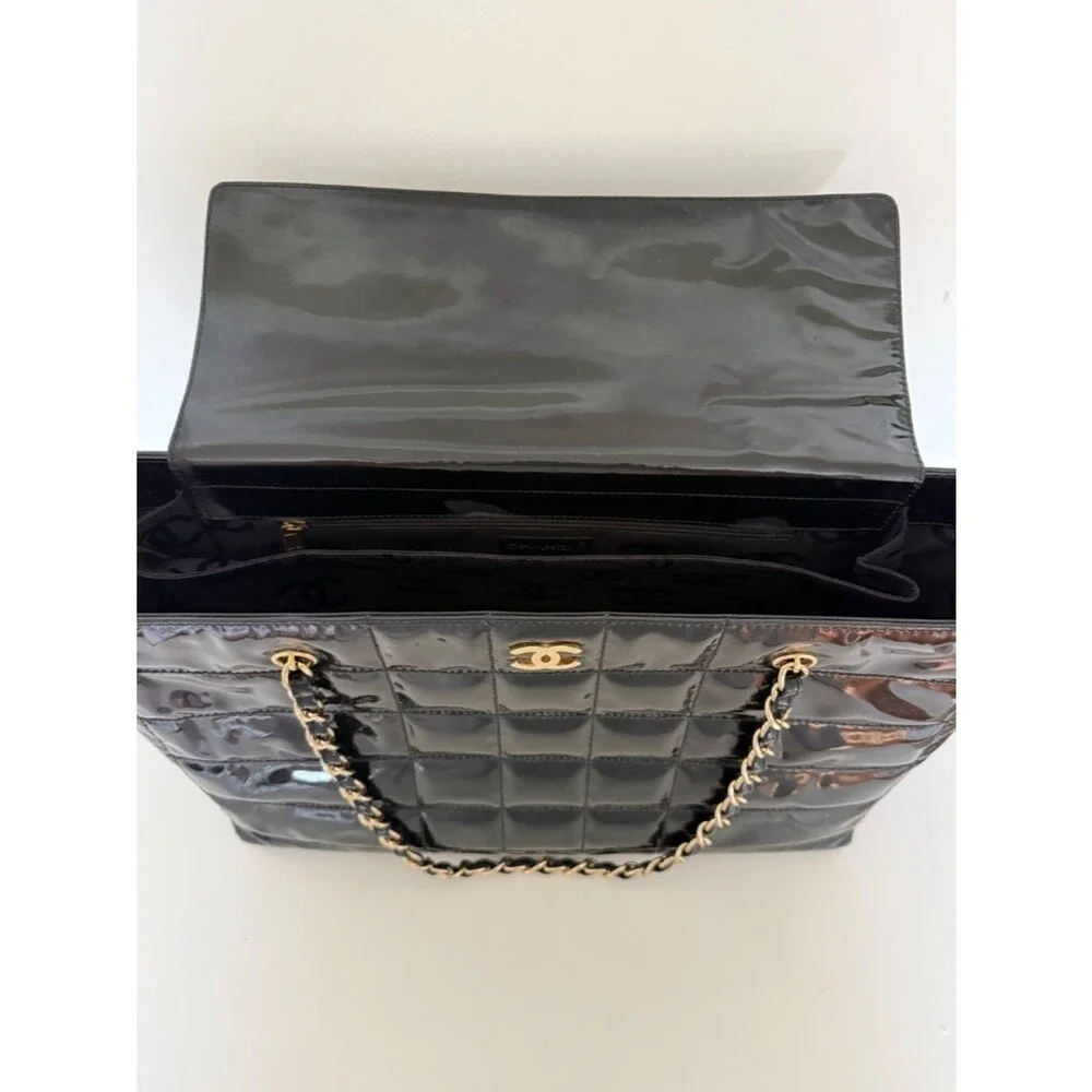 Chanel Patent Leather Grand Shopping Bag
